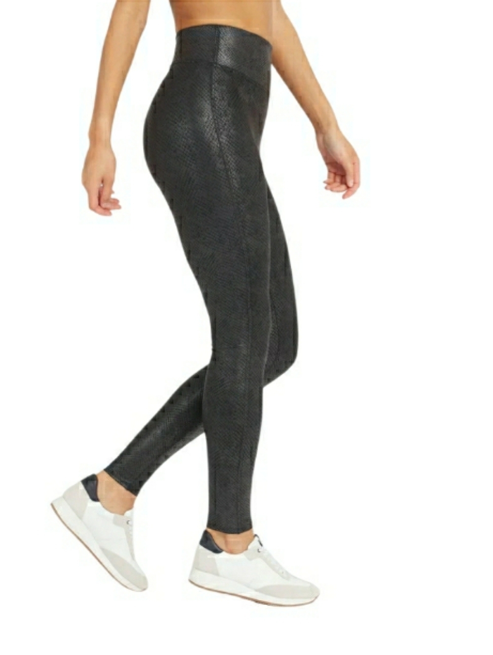 Spanx- Faux Leather Matte Snake Leggings- M